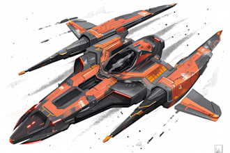draw you sci fi and spaceship design for you