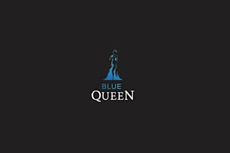 design awesome blue queen logo
