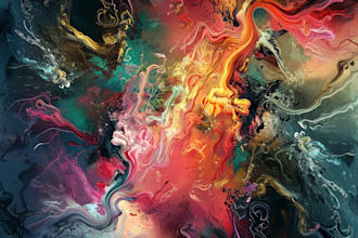 create unique abstract art illustrations