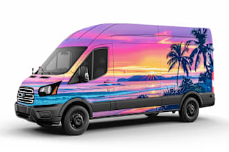 do van wrap, car wrap, vehicle wrap, car wrap design