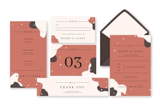 design elegant wedding stationery