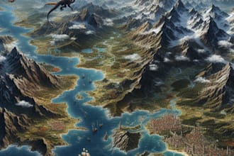 draw a professional fantasy map for you