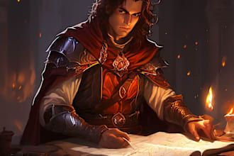 create a d and d character art and dnd art