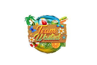 fun bold summer party logo dancehall music