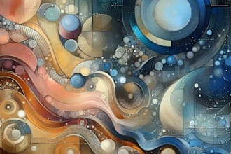 draw a luxury abstract piece of art for you