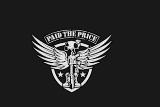 design high quality military logo  with express delivery