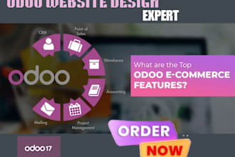 design nd redesign odoo ecommerce website, odoo v17 migration, odoo website