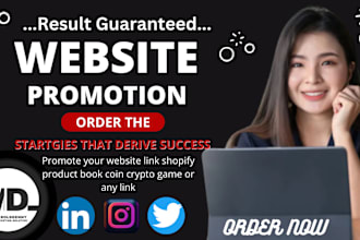 promote your website link shopify product, book, coin, crypto, game or any link