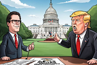 create funny political cartoon