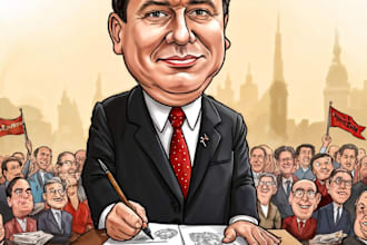 draw political caricature and cartoon