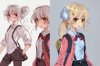 draw anime style nsfw fanart, ecchi and original characters