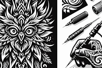 create custom and detailed tribal tattoo design