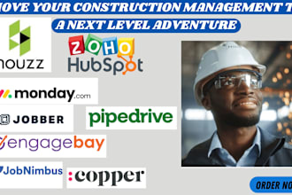 setup procure hubspot pipedrive houzz jobber copper buildertrend zoho jobnimbus