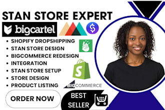setup stan store design square squarespace shopify klaviyo dropshipping payhip
