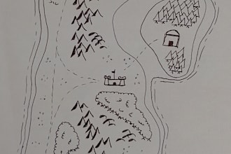 draw a fantasy world map by hand