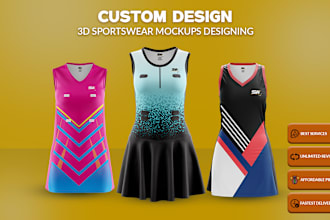 design sportswear uniforms 3d mockups for you