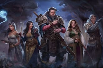 draw fantasy art, characters scenes and dnd party