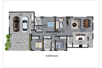 create impressive textured floor plan in 12 hours