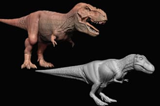 sculpt 3d animal model 3d dinosaur model 3d creature 3d dragon model dog model