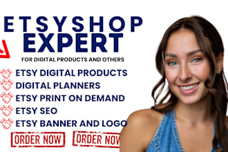 set up etsy shop digital product, etsy digital products listing, etsy shop setup