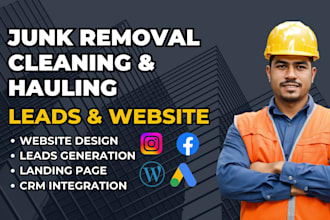 build junk removal website, cleaning hauling website junk removal, hauling leads