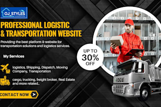 create logistic cargo transport website freight broker dispatch wordpres website