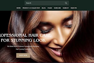 design sleek hair extension dropshipping shopify store hair extension store