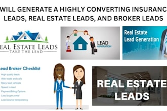 generate real estate insurance leads realtor landing page broker estate leads