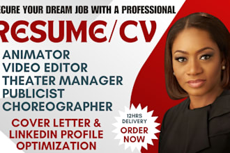 write media, entertainment, video editor, film producer, film editor resume