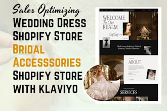 build wedding dress bridal shopify store wedding fashion store with klaviyo