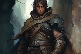 create a dnd art and d and d character for you