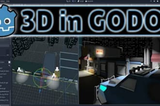 build 2d, 3d godot game,shooting, level, game prototype, ui, endless game, rpg