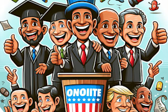 create a political cartoon or editorial illustration