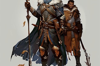 desing your dnd group party illustration