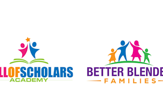 design modern awesome childcare, education kids, and children logo
