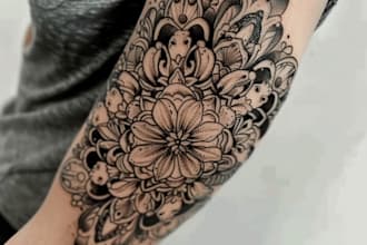 make a tattoo sleeve, traditional, minimalist tattoo design
