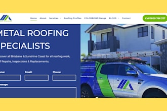 website development for cleaning, roofing