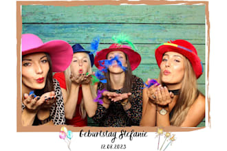 design a customized print layout for a photobooth