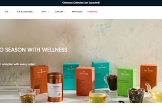 design profitable beverage website tea shopify store green tea ecommerce website
