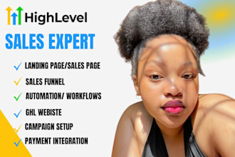 setup gohighlevel sales funnel, landing page, ghl website, ghl email, automation