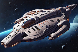 cerate best spaceship or any design illustration