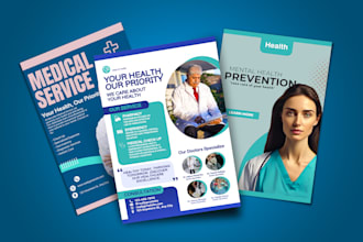 design hospital,pharmacy,clinic,dental and health care flyer