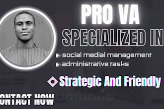 be your admin virtual assistant and social media manager VA