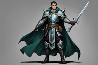 design a fantasy character dnd art and d and d character