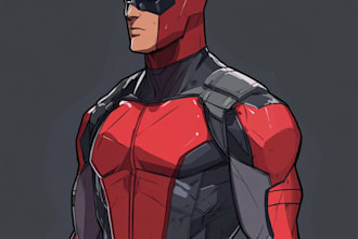 draw a superhero cartoon characters
