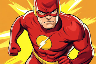 make a superhero cartoon character for you