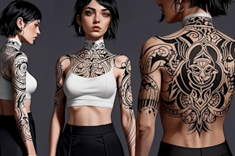create old school tattoo in traditional tattoo style