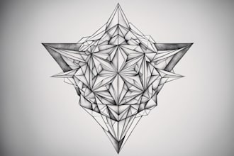 create unique custom geometric tattoo design