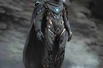 draw fantasy science fiction superhero character