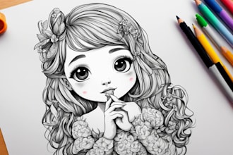 draw cute doodle and doodle art ilustration for any purpose